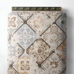 Flower classic style with brown,grey colors