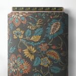 Leaf flower style with blue,orange colors