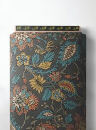 Leaf flower style with blue,orange colors