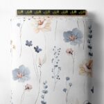 Bloom flower style with blue,pink colors