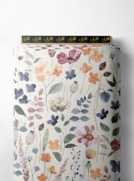 Bloom flower style with green,pink colors