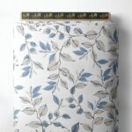 Leaf nature style with blue,white colors