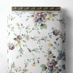 Bloom flower style with blue,pink colors