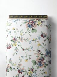 Bloom flower style with blue,pink colors