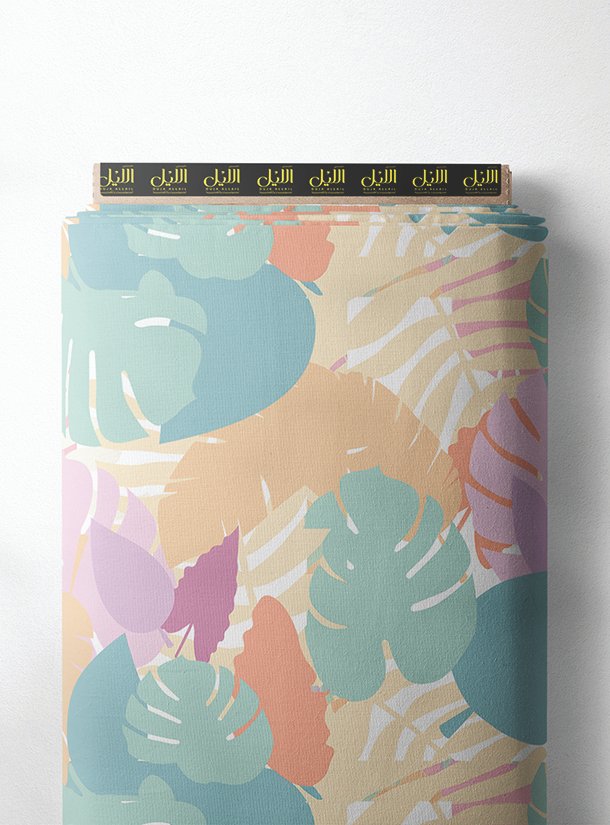 LAI02-0470_1-1.jpg Leaf nature style with pink,green colors - Image 1