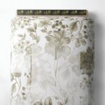 Bloom flower style with white,grey colors