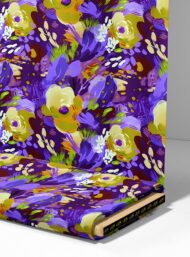 Bloom flower style with purple,yellow colors - Image 4