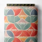 Petal flower style with red,green colors