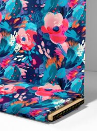 Bloom flower style with blue,pink colors - Image 4