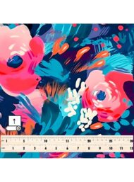 Bloom flower style with blue,pink colors - Image 5