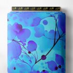 Leaf flower style with blue, purple colors