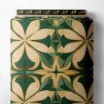 Flower mixed style with green,brown colors