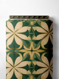 Flower mixed style with green,brown colors