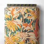 Leaf nature style with green,yellow colors