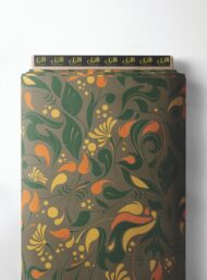 Leaf flower style with orange,green colors