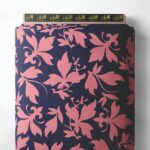 Leaf flower style with pink, black colors