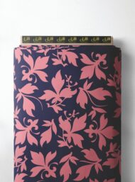 Leaf flower style with pink, black colors