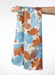 Bloom flower style with brown,blue colors - Image 3