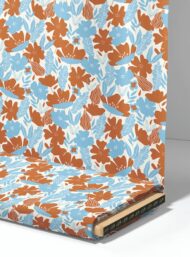 Bloom flower style with brown,blue colors - Image 4