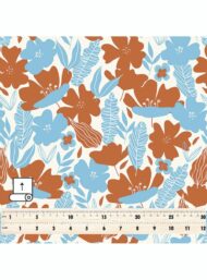 Bloom flower style with brown,blue colors - Image 5