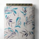 Leaf flower style with blue,grey colors