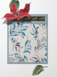 Leaf flower style with blue,grey colors - Image 6