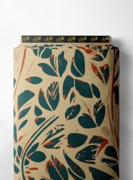 Leaf flower style with brown,green colors