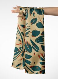 Leaf flower style with brown,green colors - Image 3