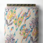 Leaf flower style with pink,green colors