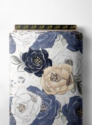 Petal flower style with white,blue colors