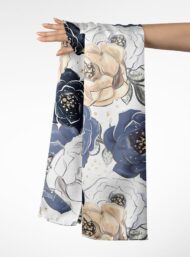 Petal flower style with white,blue colors - Image 3