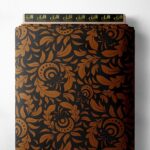 Leaf flower style with brown, black colors