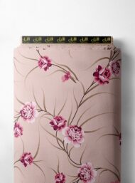 Bloom flower style with pink,green colors