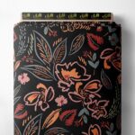 Leaf flower style with black,pink colors