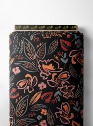 Leaf flower style with black,pink colors