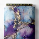 Marble abstract style with blue, purple colors