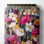 Bloom flower style with pink,white colors