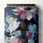 Bloom flower style with blue,pink colors