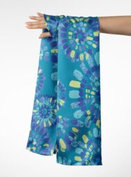 Bloom flower style with blue,green colors - Image 3