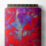 Flower abstract style with red,blue colors