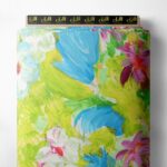 Bloom flower style with green,pink colors