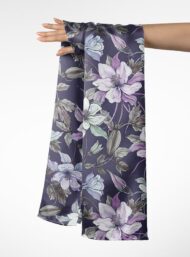 Bloom flower style with purple,white colors - Image 3