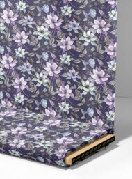 Bloom flower style with purple,white colors - Image 4