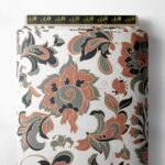 Bloom flower style with black,red colors