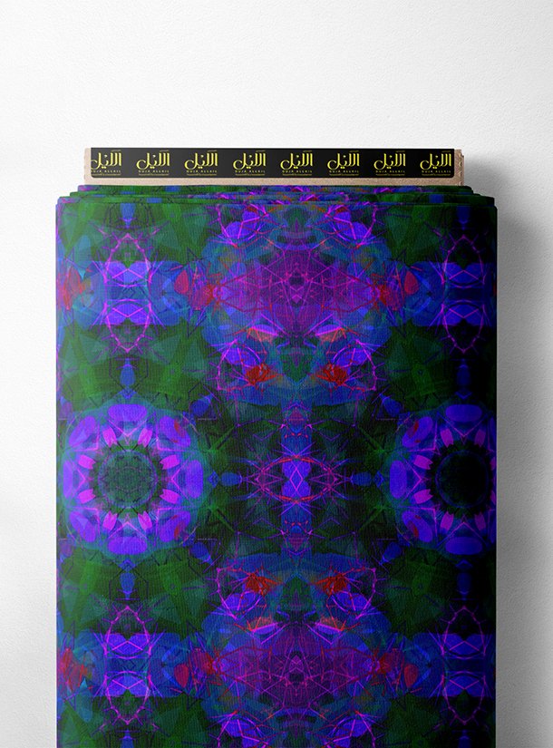 LAI02-0551_1-1.jpg Flower abstract style with purple,green colors - Image 1