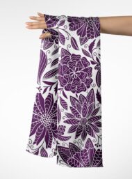 Bloom flower style with purple, white colors - Image 3