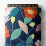 Leaf flower style with red,green colors