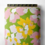 Bloom flower style with pink,yellow colors