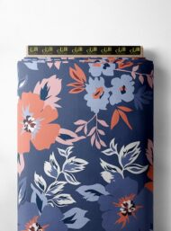 Leaf flower style with pink,blue colors