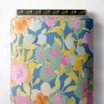 Bloom flower style with pink,green colors